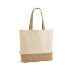 Saco em algodão e poliéster reciclados com base em juta 220 g/m² cor natural