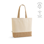 Saco em algodão e poliéster reciclados com base em juta 220 g/m² cor natural