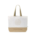Saco em algodão e poliéster reciclados com base em juta 220 g/m² cor natural