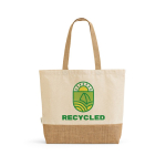 Saco em algodão e poliéster reciclados com base em juta 220 g/m² cor natural