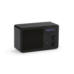 Coluna sem fios em plástico reciclado com ecrã LCD 15W cor preto