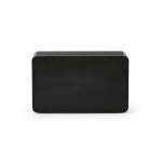 Coluna sem fios em plástico reciclado com ecrã LCD 15W cor preto vista traseira 