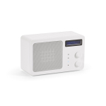 Coluna sem fios em plástico reciclado com ecrã LCD 15W cor branco