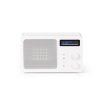 Coluna sem fios em plástico reciclado com ecrã LCD 15W cor branco vista frontal 