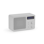Coluna sem fios em plástico reciclado com ecrã LCD 15W cor prateado