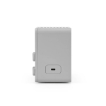Coluna sem fios em plástico reciclado com ecrã LCD 15W cor prateado terceira vista 