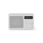 Coluna sem fios em plástico reciclado com ecrã LCD 15W cor prateado vista frontal 