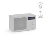 Coluna sem fios em plástico reciclado com ecrã LCD 15W cor prateado