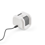 Coluna portátil em plástico reciclado com graves intensos 5W cor branco vista de detalhe 