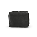 Nécessaire organizador de viagem em poliéster reciclado com gancho 4,5L cor preto vista frontal 