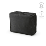 Nécessaire organizador de viagem em poliéster reciclado com gancho 4,5L cor preto