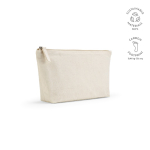 Nécessaire de algodão reciclado com compartimento amplo 320 g/m² cor natural