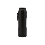 Termo de aço inoxidável reciclado com copo na tampa 750ml cor preto