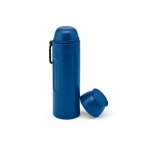 Termo de aço inoxidável reciclado com copo na tampa 750ml cor azul-marinho segunda vista