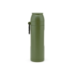Termo de aço inoxidável reciclado com copo na tampa 750ml cor verde militar