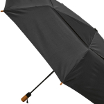 Guarda-chuva dobrável automático plástico reciclado antitempestade ø119 cor preto vista de detalhe 