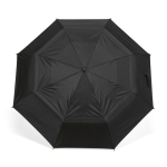 Guarda-chuva dobrável automático plástico reciclado antitempestade ø119 cor preto vista frontal 