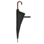 Guarda-chuva elegante de madeira abertura automática antivento ø122 cor preto quinta vista 