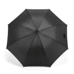 Guarda-chuva elegante de madeira abertura automática antivento ø122 cor preto vista frontal 