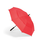 Guarda-chuva antitempestade em plástico reciclado com pega reta ø100 cor vermelho vista traseira 