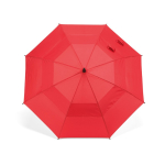 Guarda-chuva antitempestade em plástico reciclado com pega reta ø100 cor vermelho vista frontal 