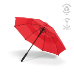 Guarda-chuva antitempestade em plástico reciclado com pega reta ø100 cor vermelho