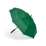 Guarda-chuva antitempestade em plástico reciclado com pega reta ø100 cor verde-escuro vista traseira 