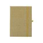 Cadernos de capa dura fabricados com diferentes materiais orgânicos cor verde primeira vista