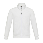 Jersey de algodão e poliéster reciclados unissexo 320 g/m2 Elevate NXT cor branco segunda vista frontal