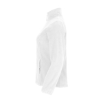 Casaco polar de poliéster 100% para mulher 300 g/m2 Roly cor branco vista lateral