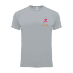 T-shirt técnica de poliéster 100% para homem 135 g/m2 Roly cor cinzento vista impressão serigrafia