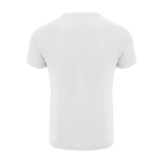 T-shirt técnica de poliéster 100% para crianças 135 g/m2 Roly cor branco segunda vista traseira