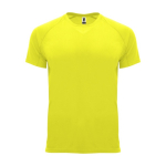 T-shirt técnica de poliéster 100% para crianças 135 g/m2 Roly cor amarelo fluorescente