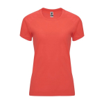 T-shirt técnica de poliéster 100% para mulher 135 g/m2 Roly cor coral