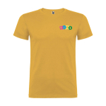 T-shirt 100% de algodão de malha para homem 155 g/m2 Roly Beagle cor amarelo-escuro vista impressão serigrafia