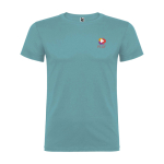 T-shirt 100% de algodão de malha para crianças 155 g/m2 Roly cor água-marinha vista impressão serigrafia