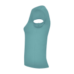 T-shirt de algodão com gola em V para mulher 200 g/m2 Roly cor água-marinha vista lateral