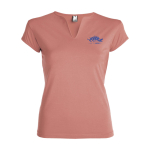 T-shirt de algodão com gola em V para mulher 200 g/m2 Roly vista impressão serigrafia