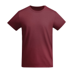 T-shirt de algodão de malha orgânico para homem 175 g/m2 Roly cor bordeaux