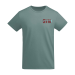 T-shirt de algodão de malha orgânico para homem 175 g/m2 Roly cor azul acinzentado vista impressão serigrafia