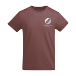 T-shirt de algodão de malha orgânico para homem 175 g/m2 Roly vista impressão serigrafia