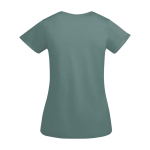 T-shirt de algodão de malha orgânico para mulher 175 g/m2 Roly cor verde menta segunda vista traseira