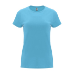 T-shirt 100% de algodão de malha para mulher 170 g/m2 Roly cor turquesa