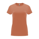 T-shirt 100% de algodão de malha para mulher 170 g/m2 Roly cor marrom alaranjado