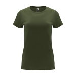 T-shirt 100% de algodão de malha para mulher 170 g/m2 Roly cor verde-escuro