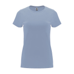 T-shirt 100% de algodão de malha para mulher 170 g/m2 Roly cor azul acinzentado
