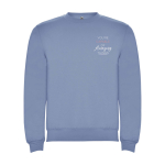 Jersey de algodão e poliéster de malha unissexo 280 g/m2 Roly cor azul acinzentado vista impressão serigrafia