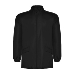 Impermeável de poliéster com gola alta unissexo 70 g/m2 Roly cor preto