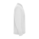 Pólo 100% de algodão de ponto piqué para homem 220 g/m2 Roly cor branco segunda vista com lateral
