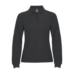Pólo 100% de algodão de ponto piqué para mulher 220 g/m2 Roly cor grafite